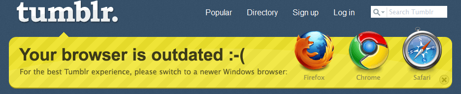 Outdated IE6